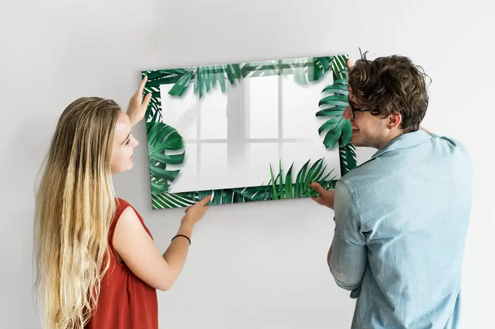 Tablica suchościeralna magnetyczna palma i monstera
