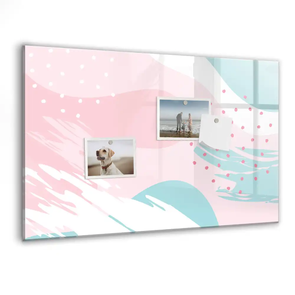 Tablica magnetyczna do pisania pastelowa kompozycja malarska