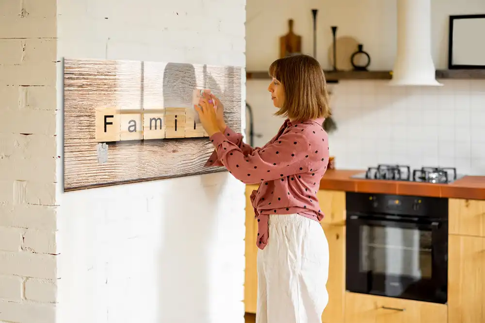 Tablica suchościeralna magnetyczna napis family