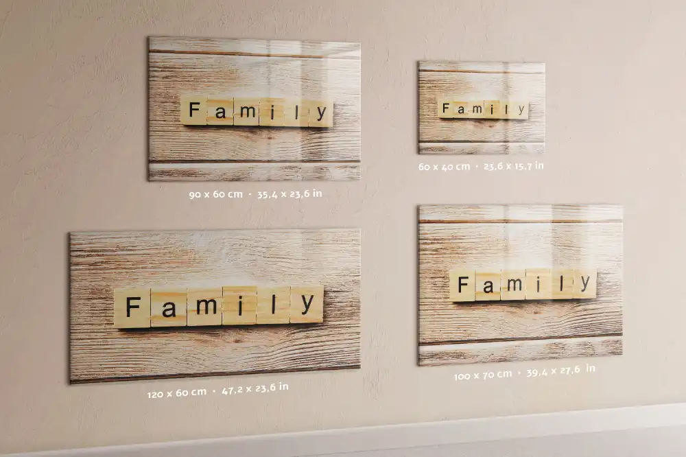 Tablica suchościeralna magnetyczna napis family