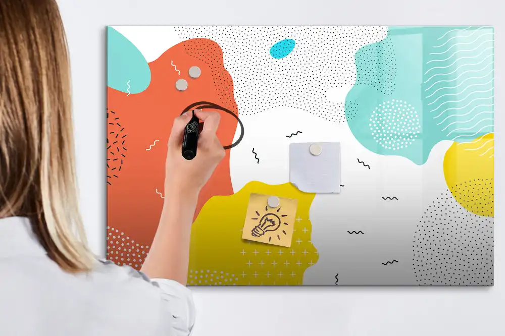 Tablica magnetyczna z pisakiem stylistyka pop-art