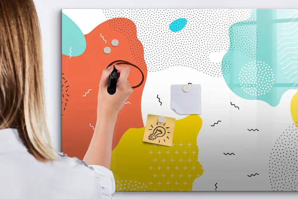 Tablica magnetyczna z pisakiem stylistyka pop-art