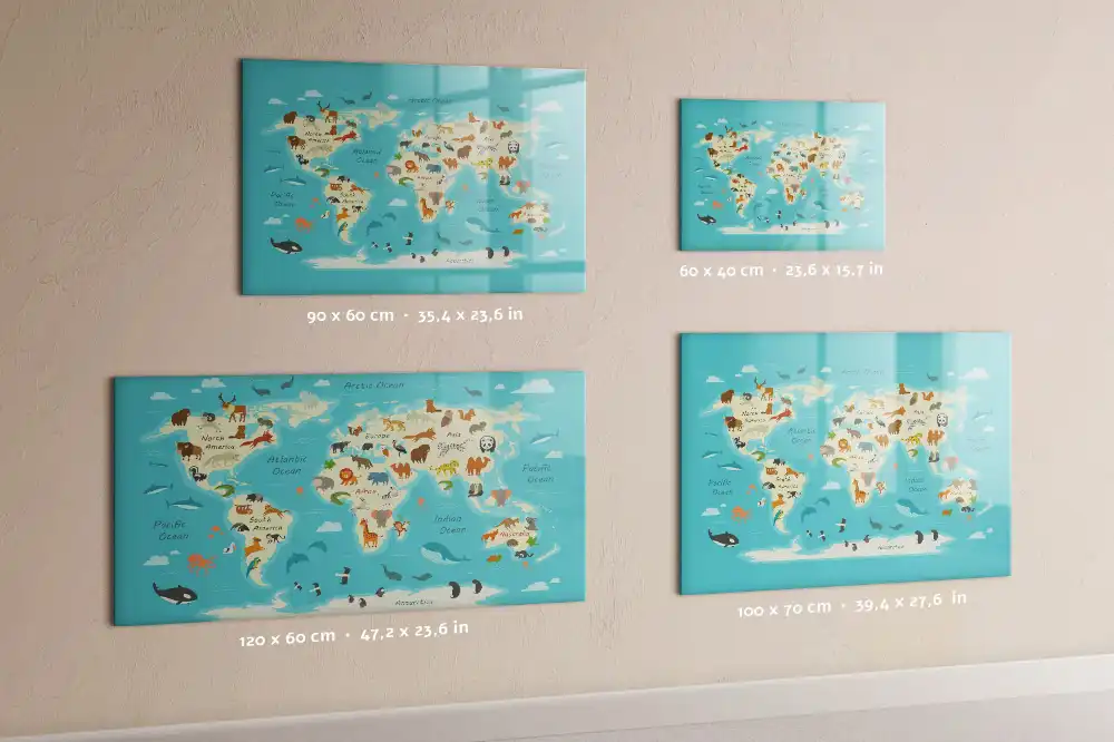 Tablica do rysowania magnetyczna zwierzęcy atlas świata