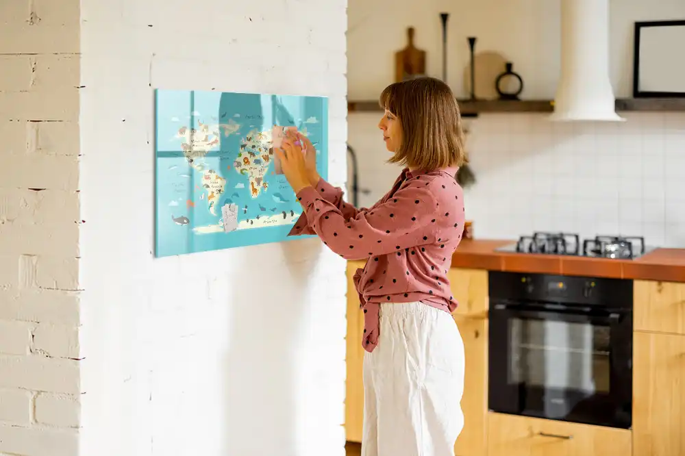 Tablica do rysowania magnetyczna zwierzęcy atlas świata
