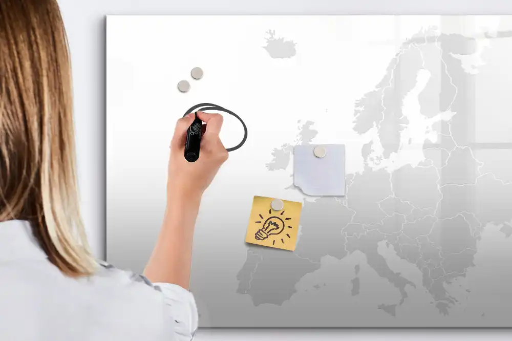 Tablica magnetyczna z pisakiem mapa kontynentu europejskiego