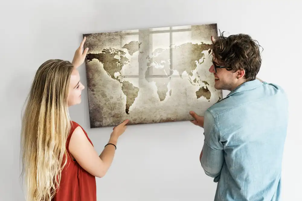 Tablica magnetyczna do pisania mapa całego świata