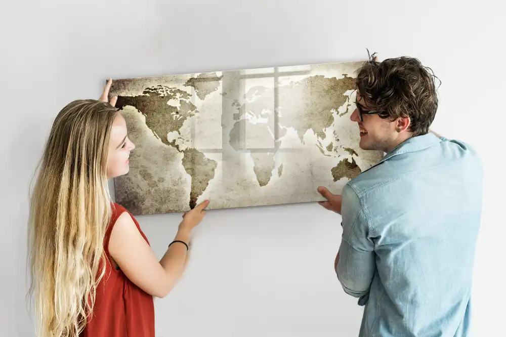 Tablica magnetyczna do pisania mapa całego świata