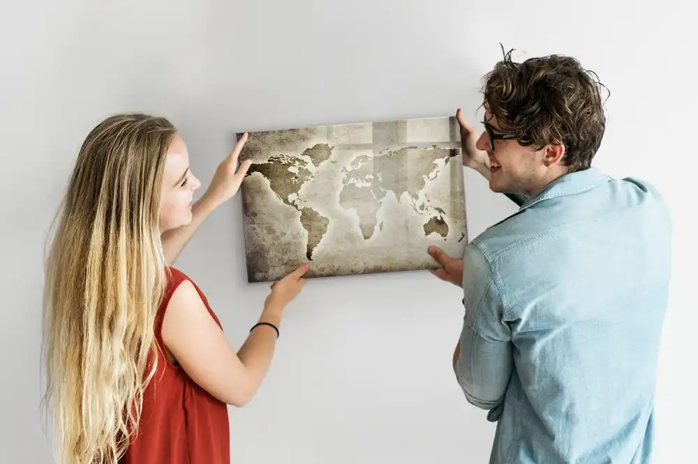 Tablica magnetyczna do pisania mapa całego świata