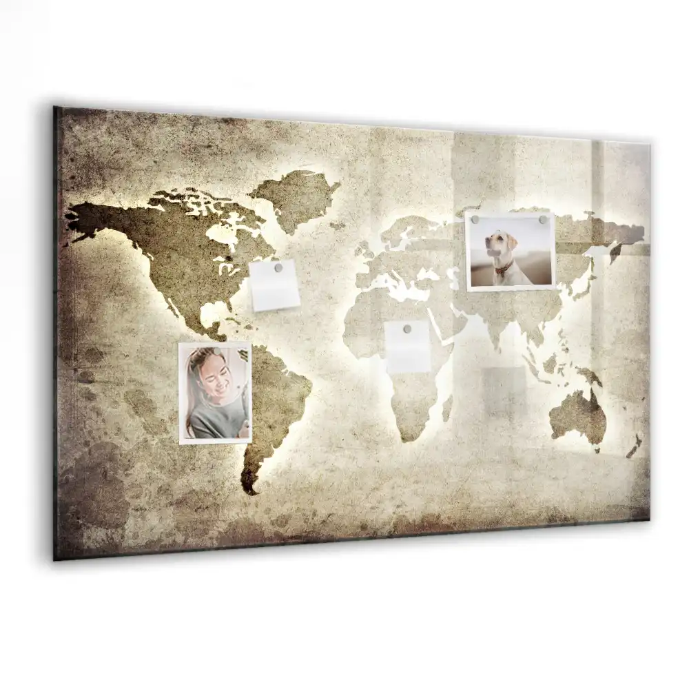 Tablica magnetyczna do pisania mapa całego świata