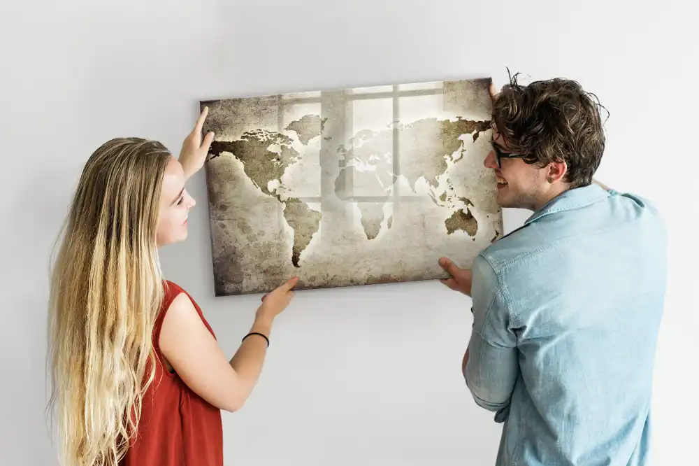 Tablica magnetyczna do pisania mapa całego świata