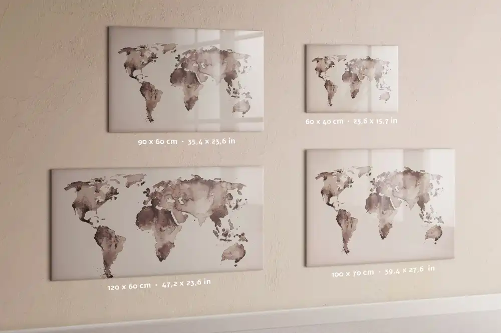 Tablica do rysowania magnetyczna malowana mapa świata