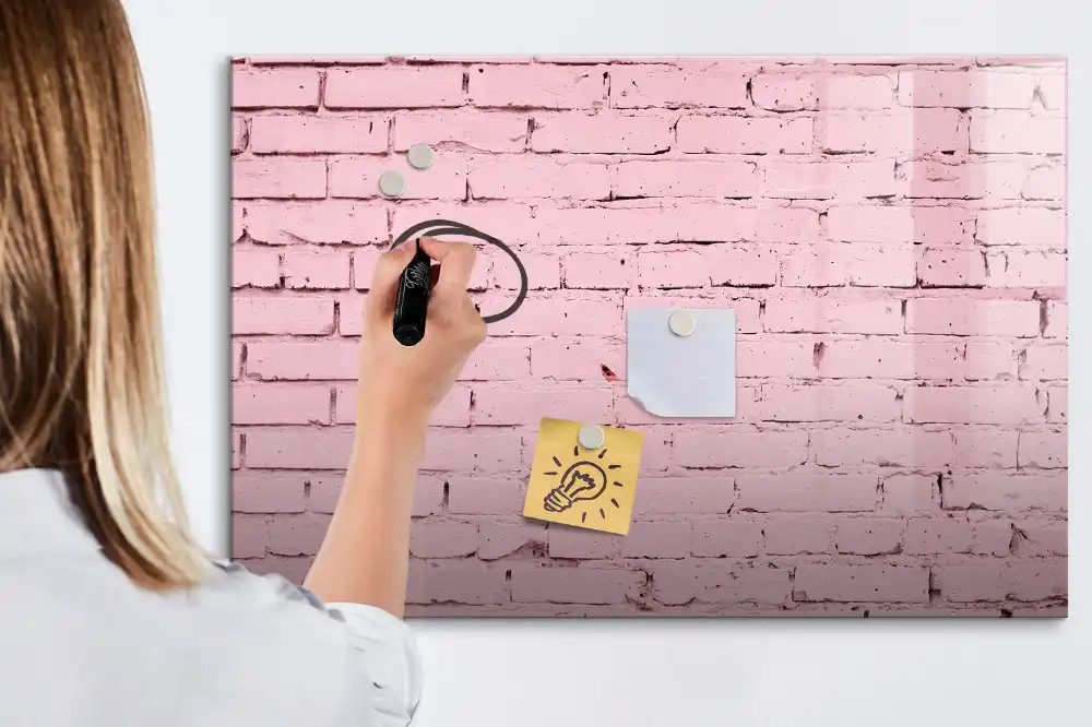 Tablica do rysowania magnetyczna mur z czerwonej cegły