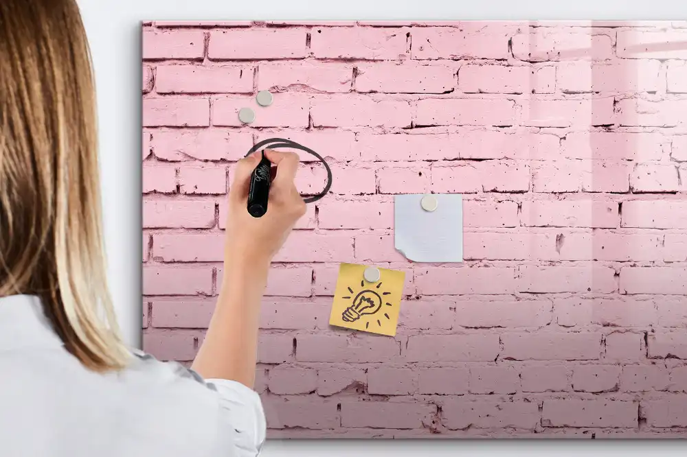 Tablica do rysowania magnetyczna mur z czerwonej cegły