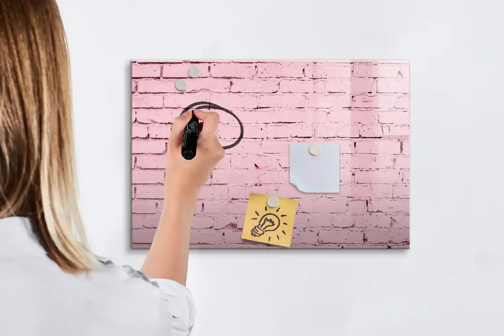 Tablica do rysowania magnetyczna mur z czerwonej cegły
