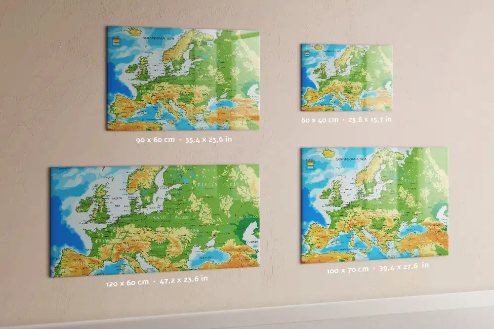 Tablica magnetyczna z pisakiem szkolna mapa świata