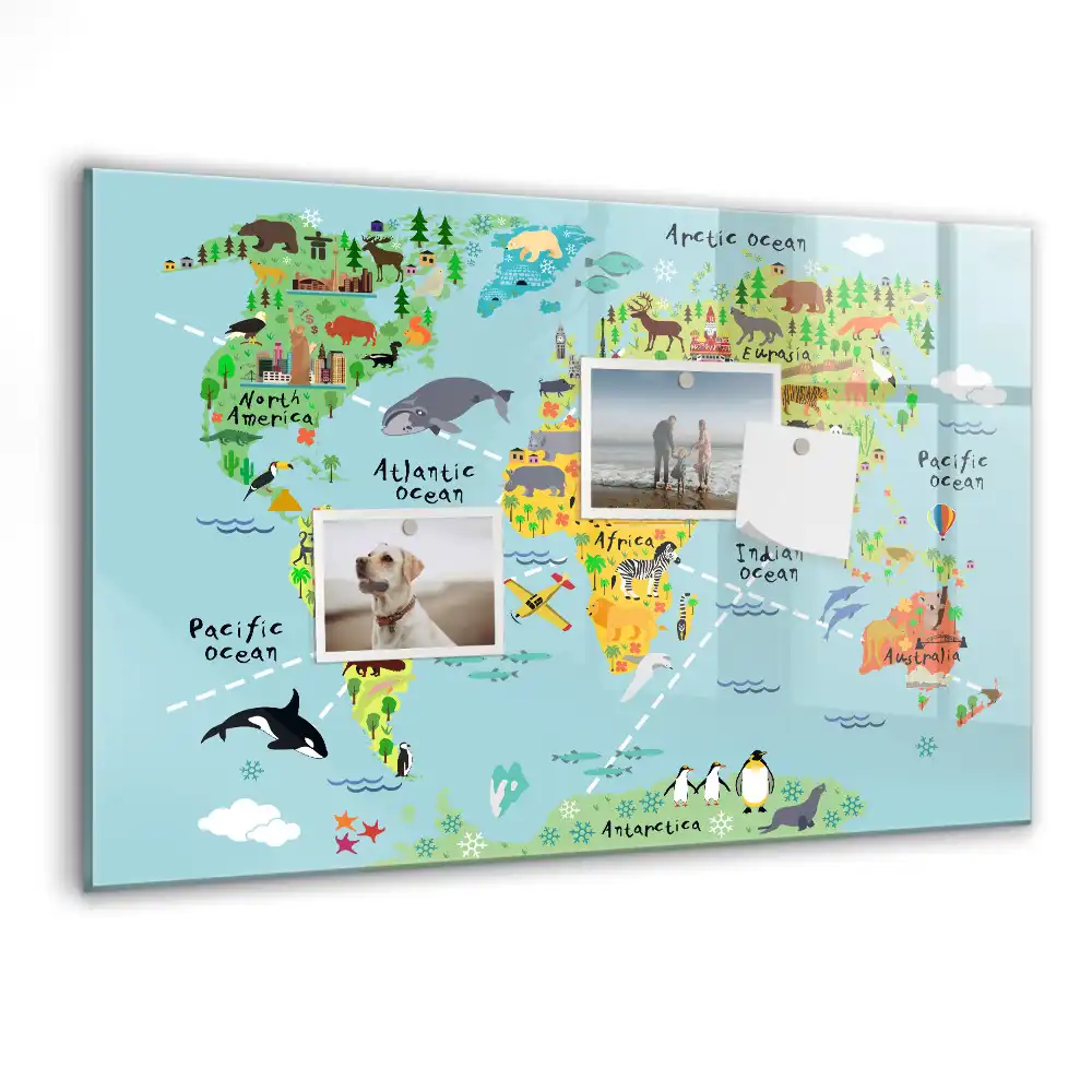 Tablica suchościeralna magnetyczna atlas zwierząt świata