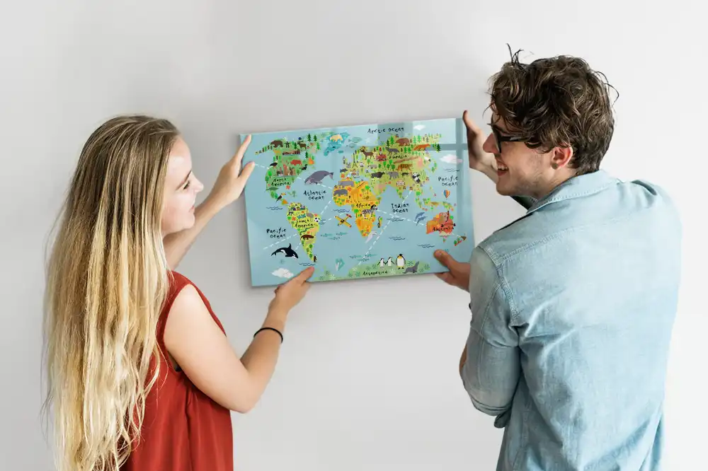 Tablica suchościeralna magnetyczna atlas zwierząt świata