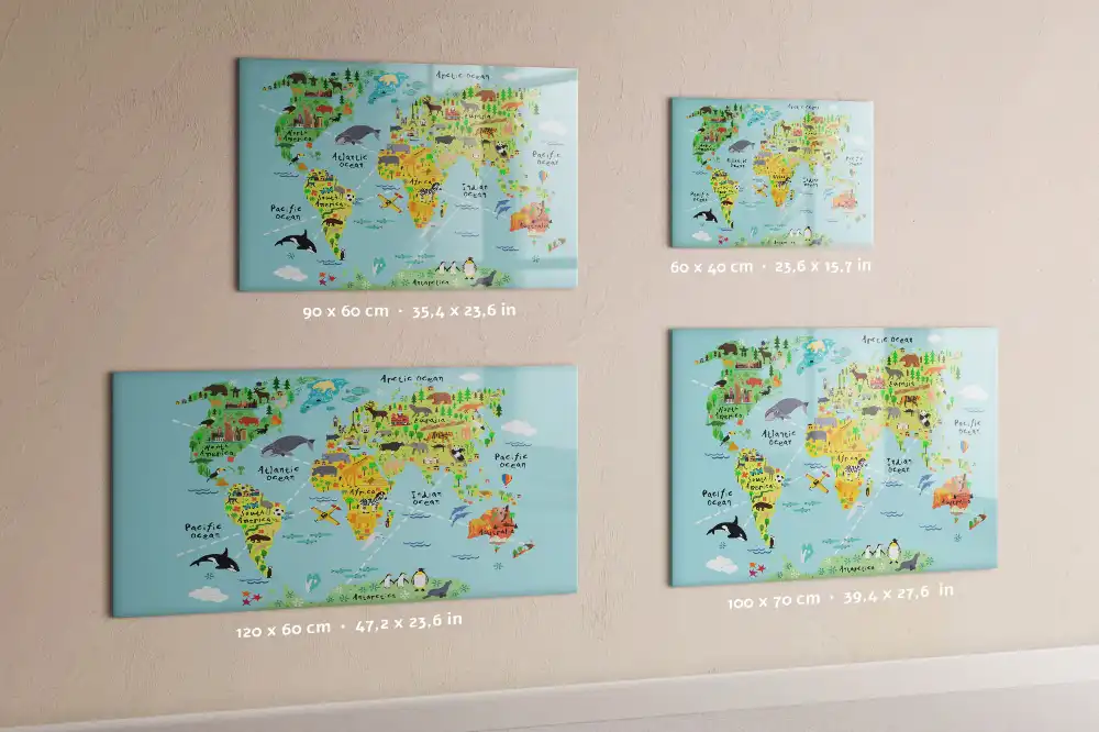Tablica suchościeralna magnetyczna atlas zwierząt świata