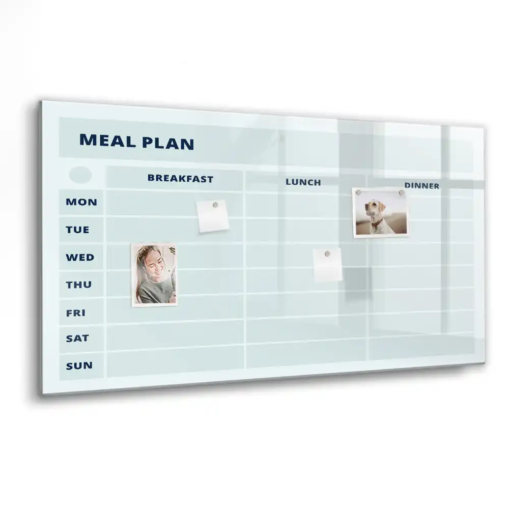 Tablica suchościeralna magnetyczna pastelowa grafika menu