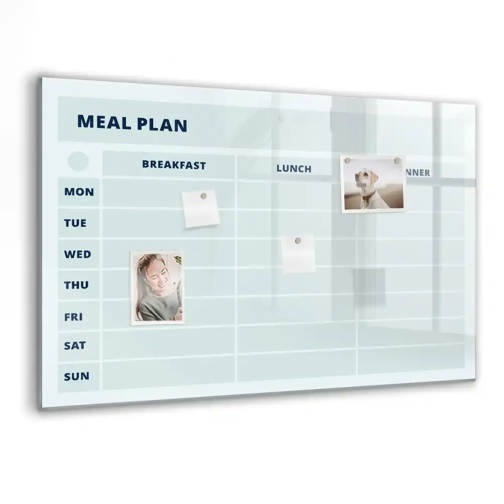 Tablica suchościeralna magnetyczna pastelowa grafika menu