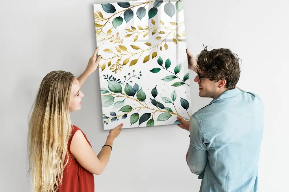Szklana tablica magnetyczna kwiatowy wzór