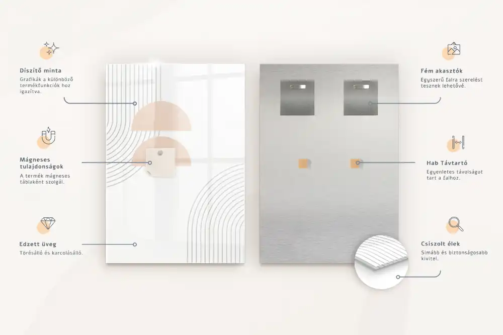 Szklana tablica magnetyczna kwiatowy wzór