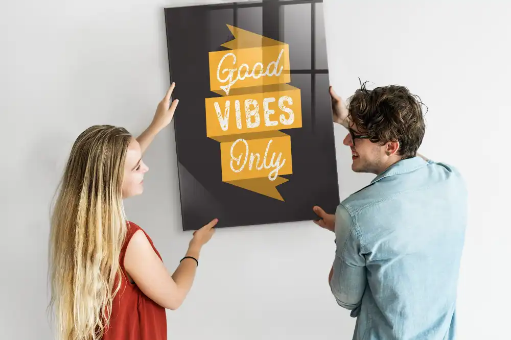 Szklana tablica magnetyczna motywacyjny cytat
