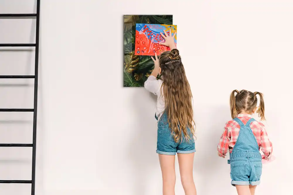 Tablica na magnesy liście tropikalne