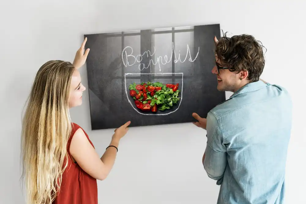 Tablica magnetyczna na ścianę napis bon appetit