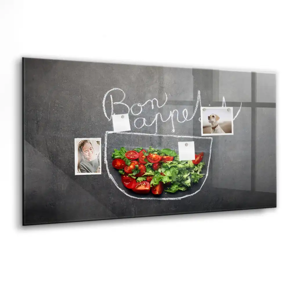Tablica magnetyczna na ścianę napis bon appetit