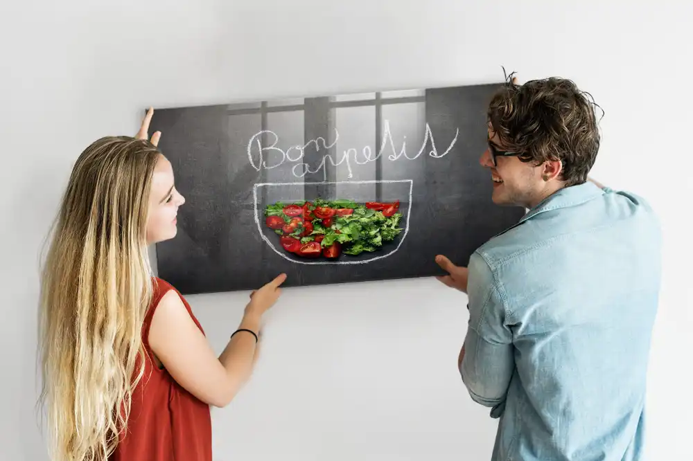 Tablica magnetyczna na ścianę napis bon appetit