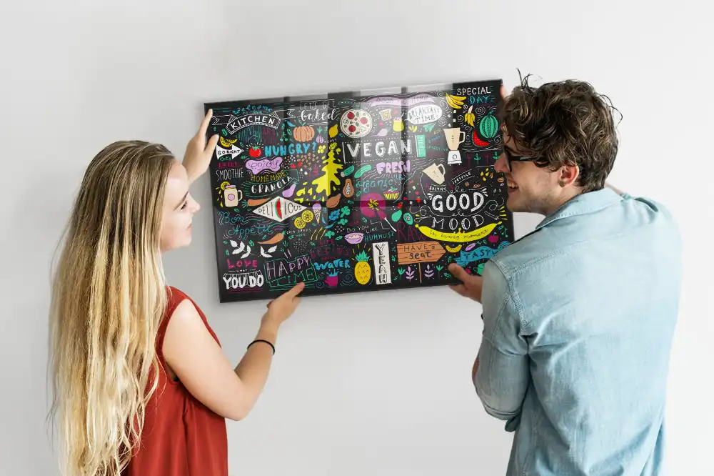 Tablica na magnesy typograficzna abstrakcja