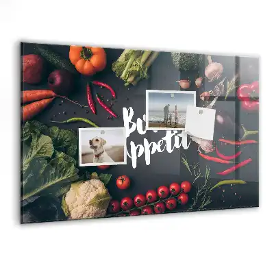 Magnetyczna tablica z napisem bon appetit