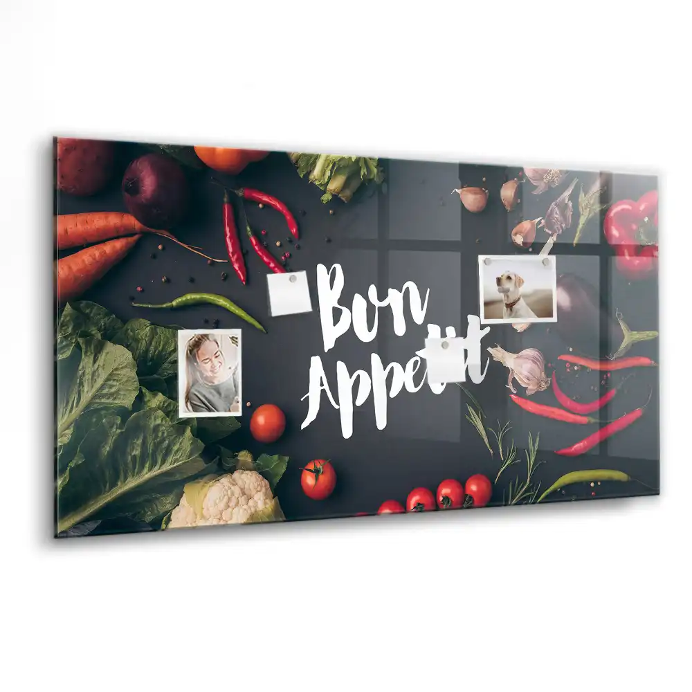 Magnetyczna tablica z napisem bon appetit