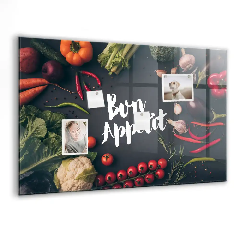 Magnetyczna tablica z napisem bon appetit