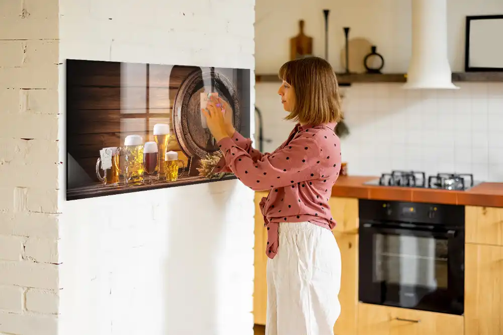 Tablica na magnesy drewniana beczka
