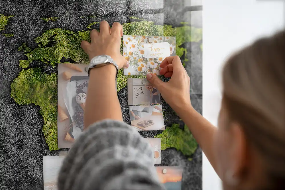 Szklana tablica magnetyczna atlas świata
