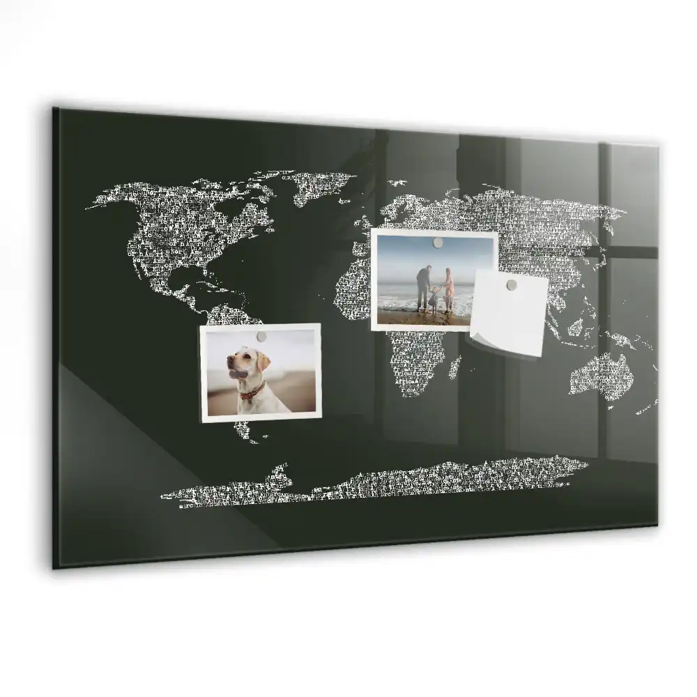 Tablica na magnesy podział geograficzny świata