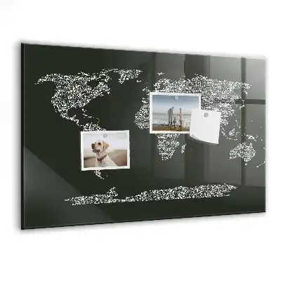 Tablica na magnesy podział geograficzny świata