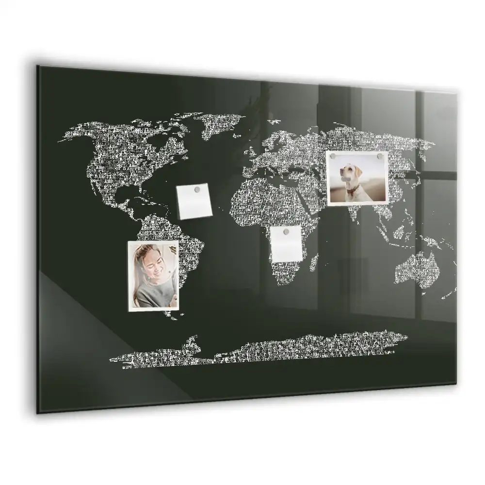 Tablica na magnesy podział geograficzny świata