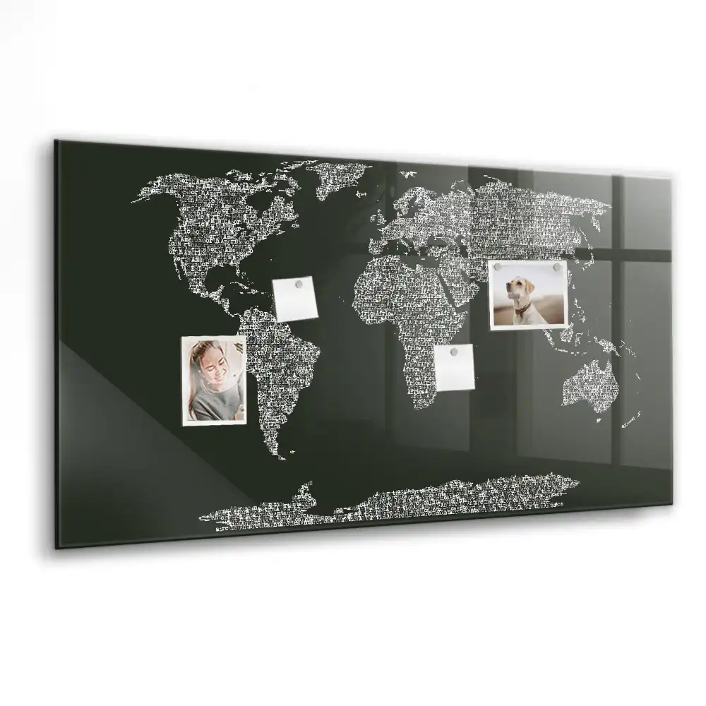 Tablica na magnesy podział geograficzny świata