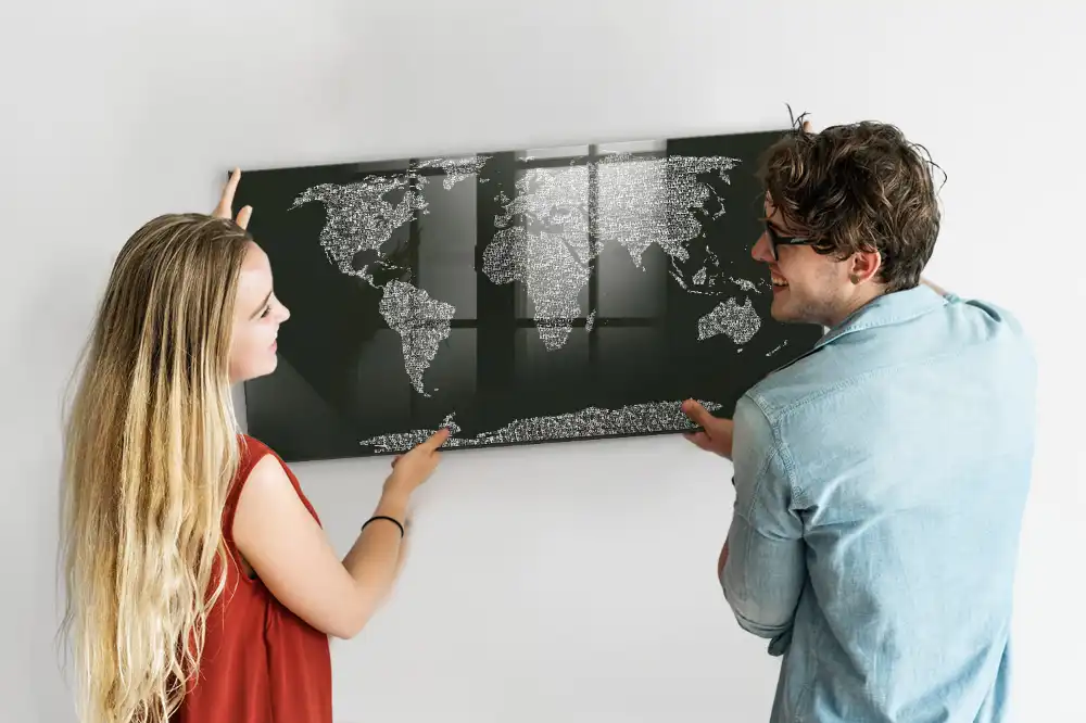 Tablica na magnesy podział geograficzny świata