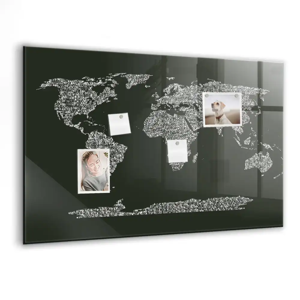 Tablica na magnesy podział geograficzny świata
