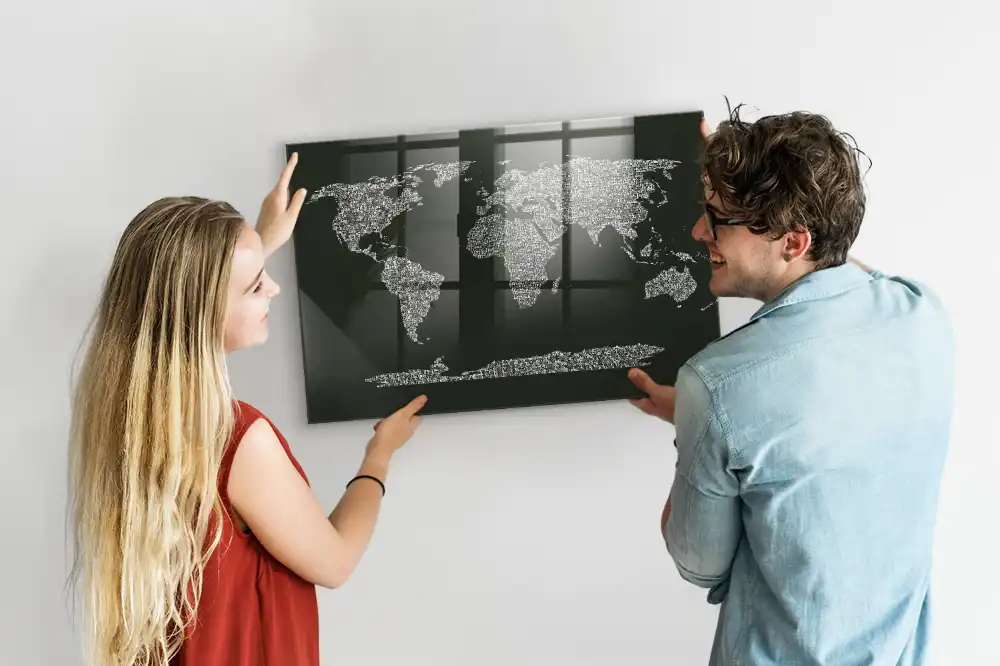 Tablica na magnesy podział geograficzny świata