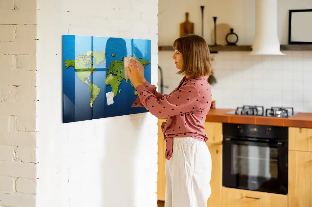 Tablica magnetyczna na ścianę atlas świata