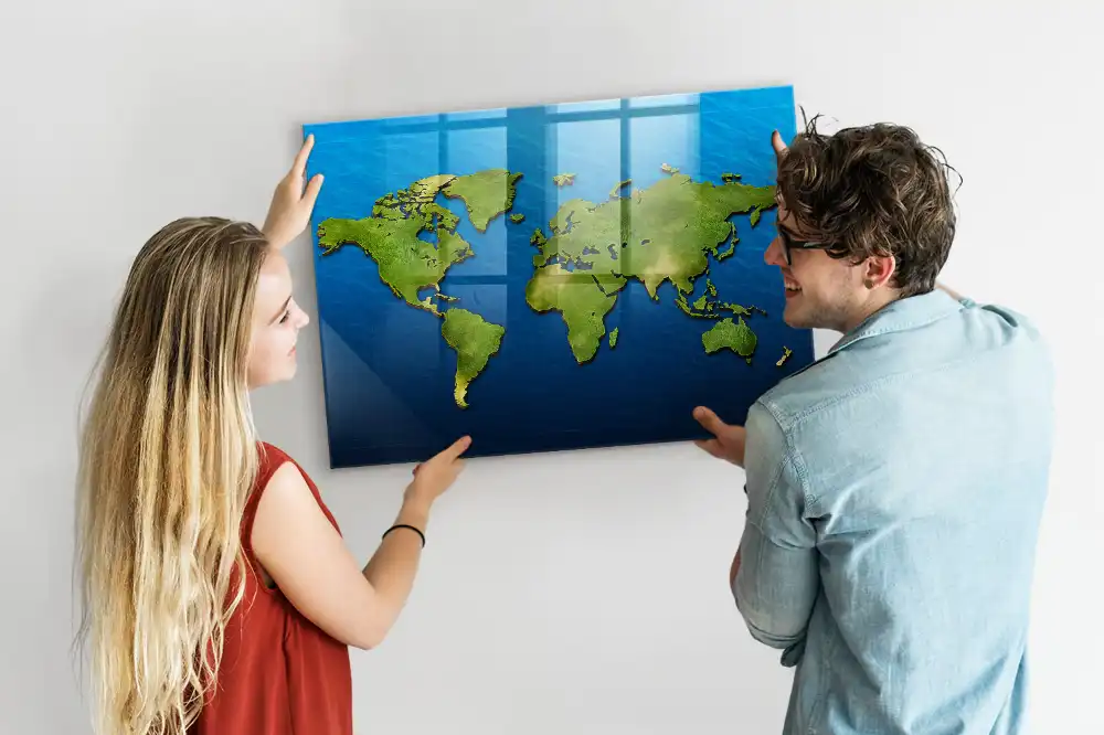 Tablica magnetyczna na ścianę atlas świata