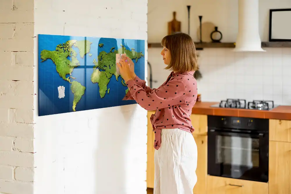 Tablica magnetyczna na ścianę atlas świata