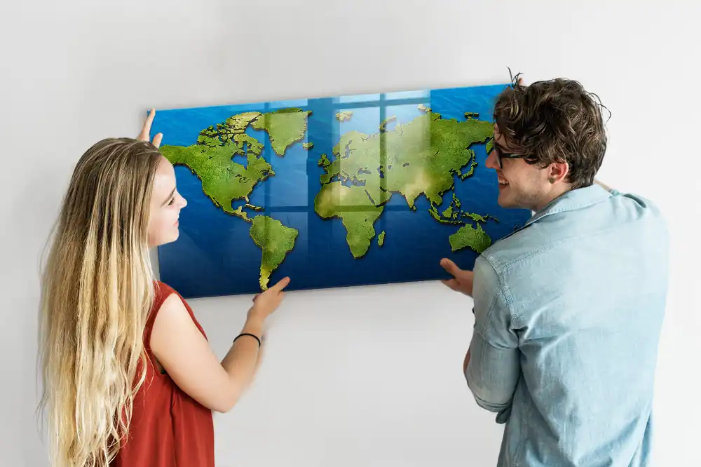 Tablica magnetyczna na ścianę atlas świata