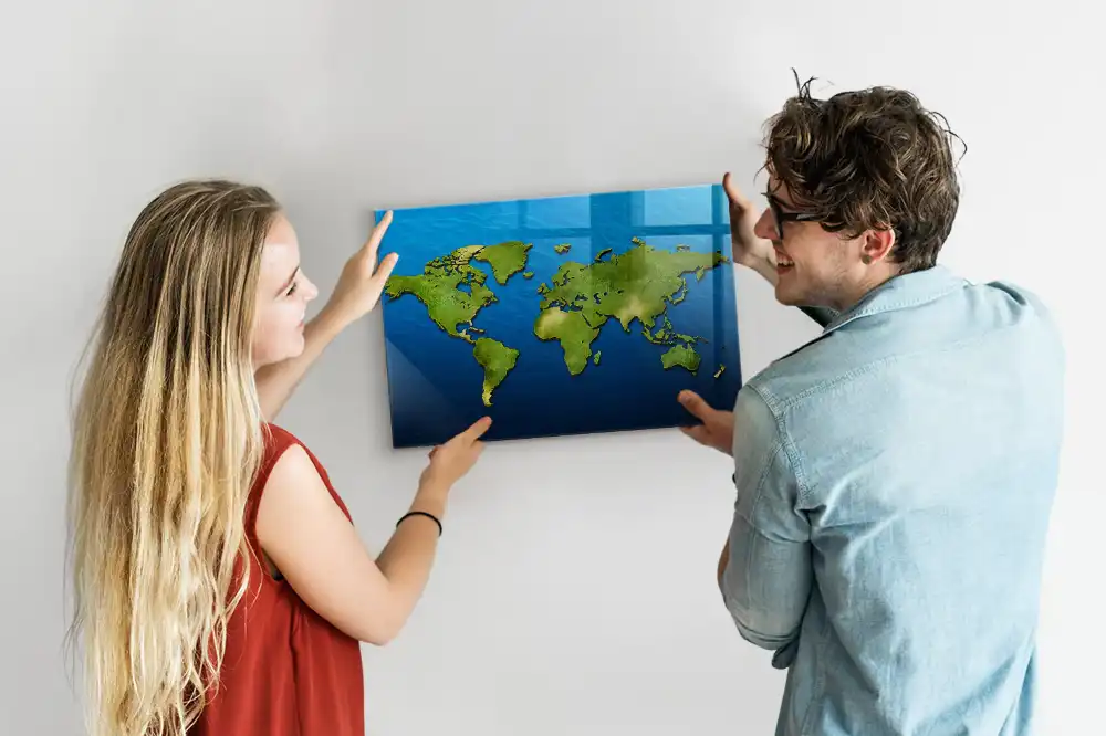 Tablica magnetyczna na ścianę atlas świata