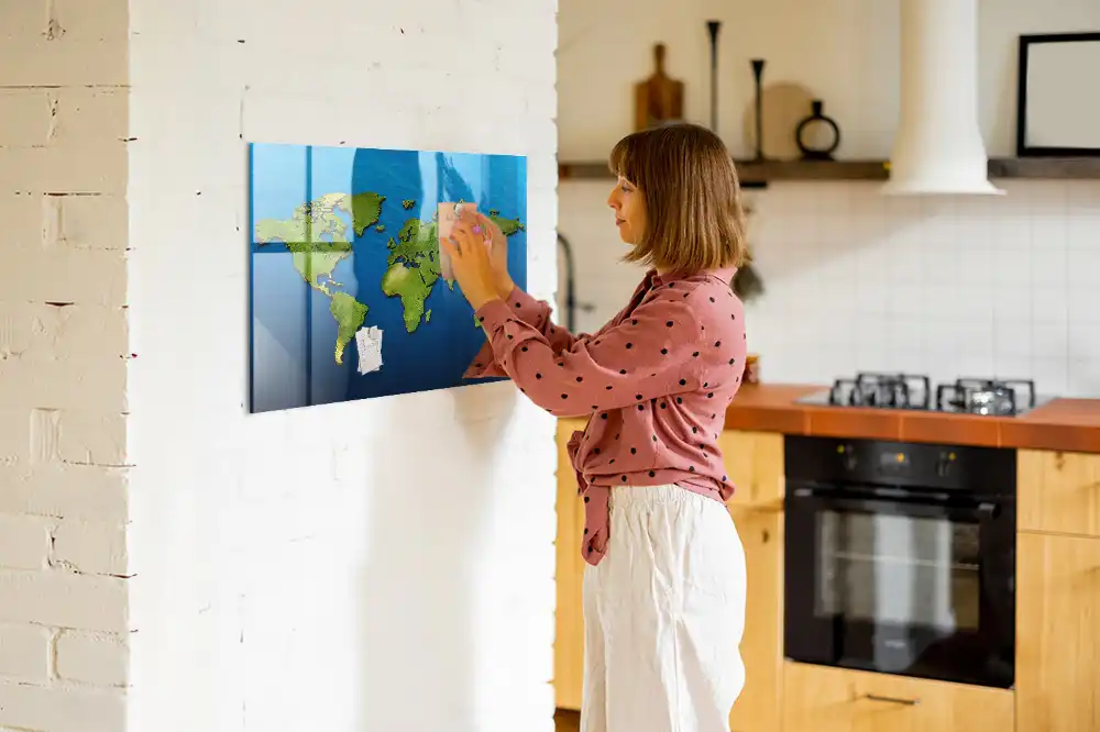 Tablica magnetyczna na ścianę atlas świata